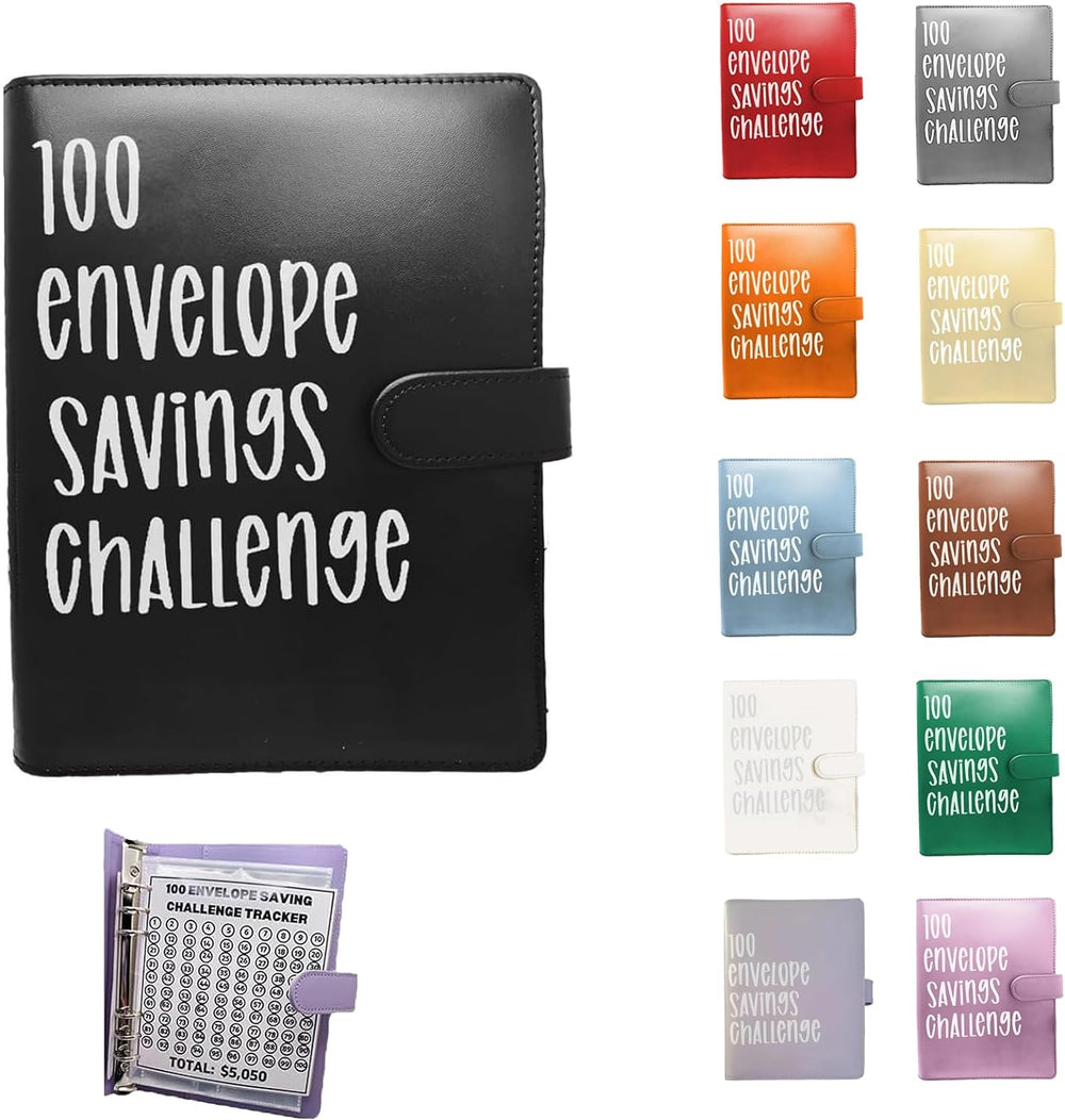 100 Envelope Money Saving Challenge Binder, Save up to $5050.00 Artlaza-AMA