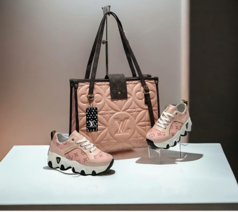 LV Snappy Sneakers and Bag Set Hatim Collection