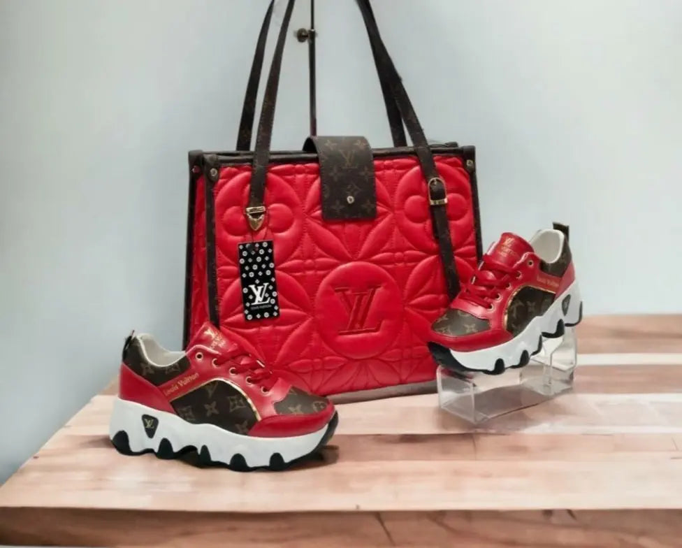 LV Snappy Sneakers and Bag Set Hatim Collection