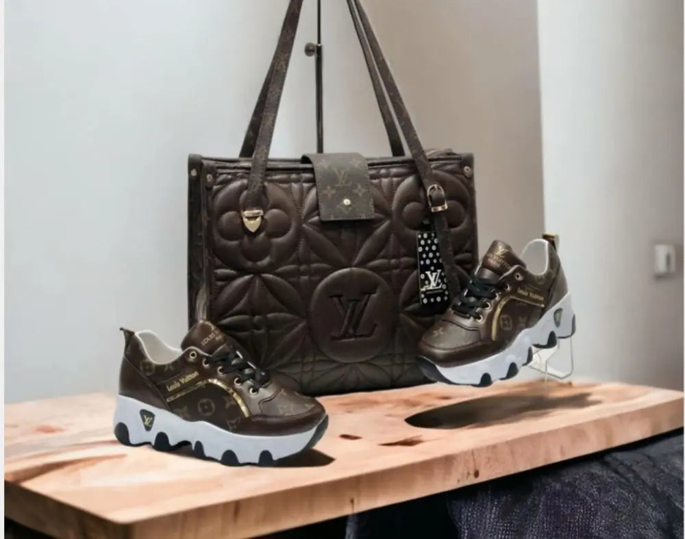 LV Snappy Sneakers and Bag Set Hatim Collection