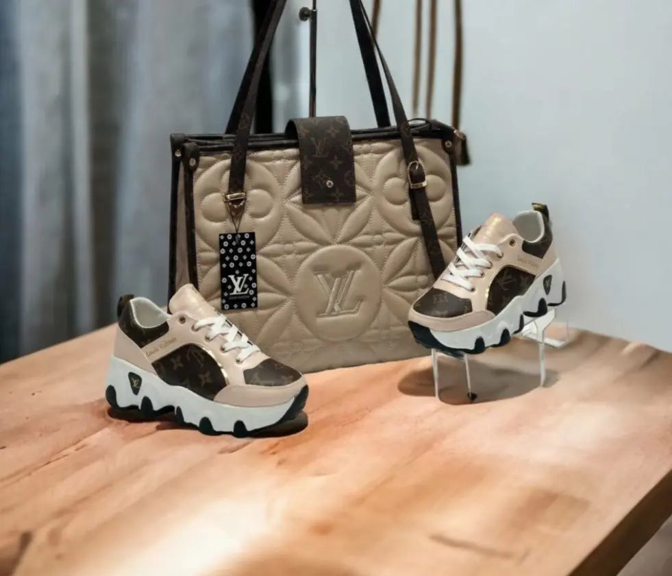 LV Snappy Sneakers and Bag Set Hatim Collection