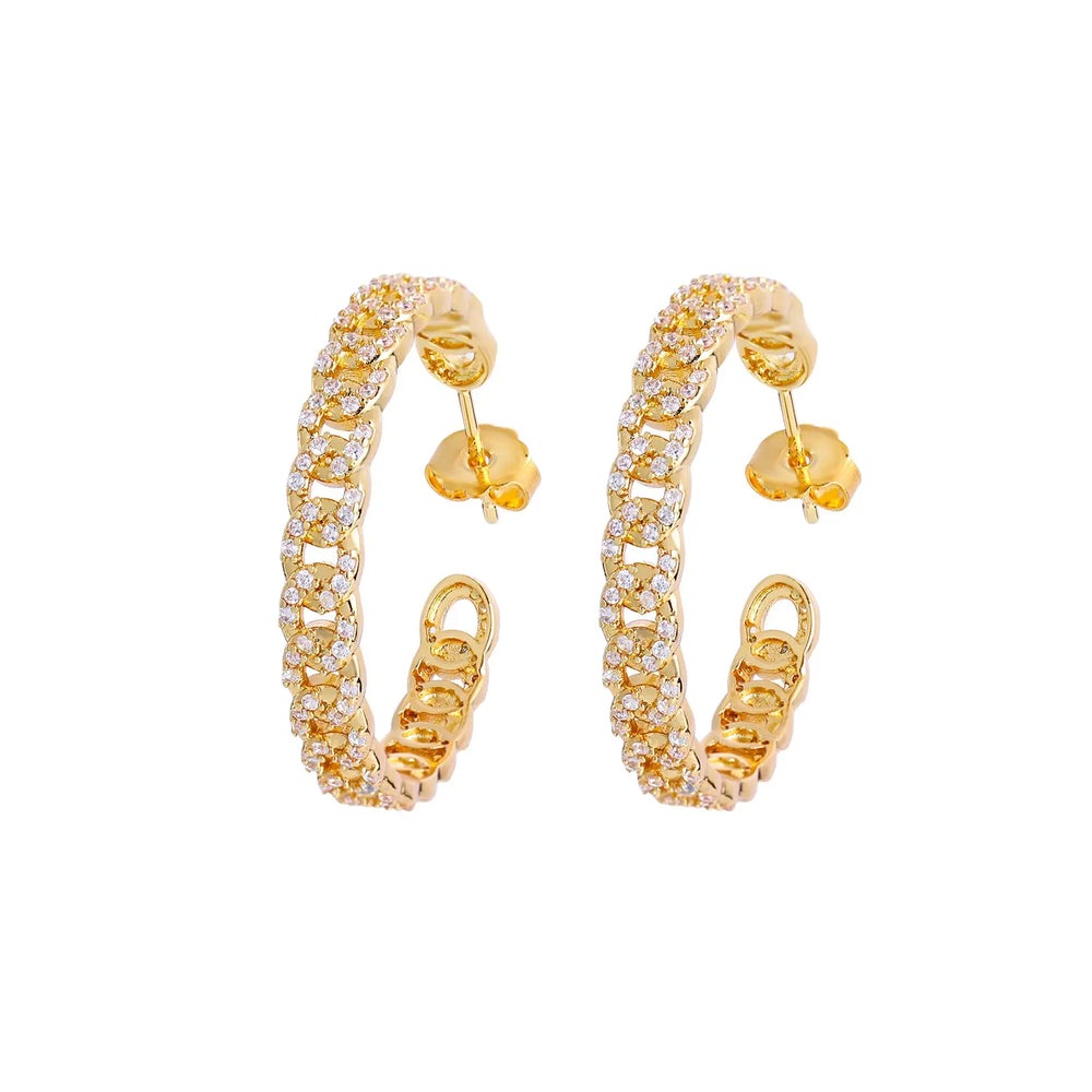 Big Statement 18k Gold Plated Hoop Earrings Jhane' Nicole Cosmetics