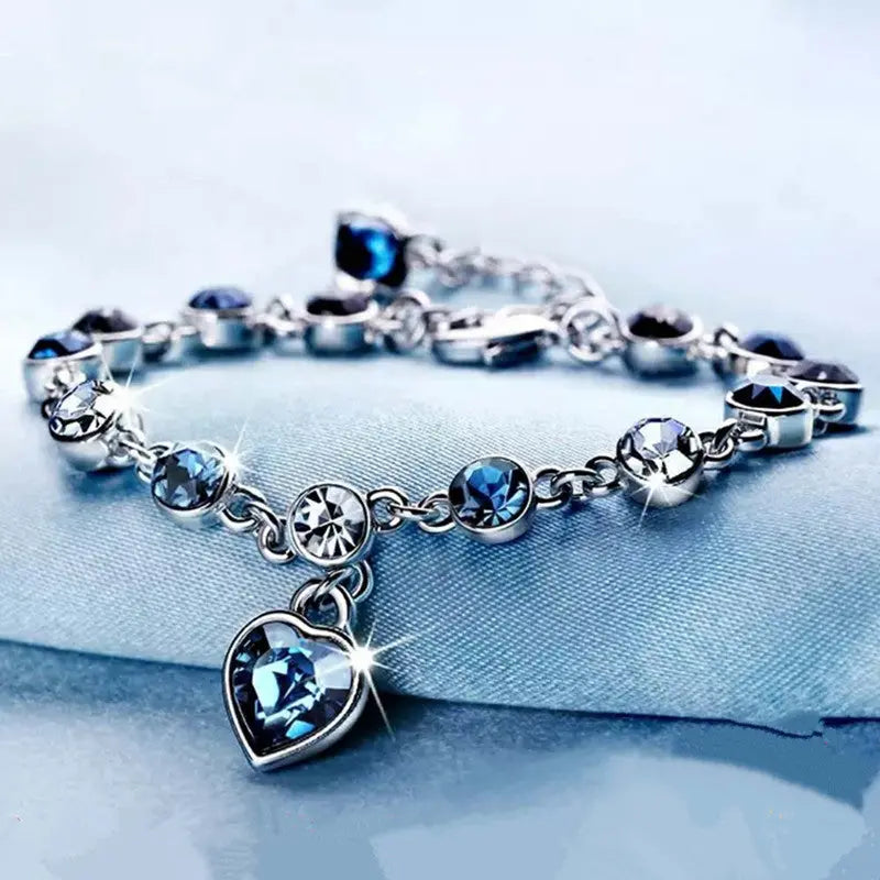 925 Silver Pure Sapphire Bracelet Jhane' Nicole Cosmetics